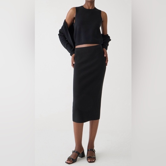 J.Crew Sweater Tube Pencil Midi Skirt ~ Black ~ Sz XS ~ EUC - Picture 1 of 9